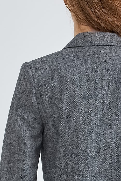 HERRINGBONE SUIT JACKET BLACK 6