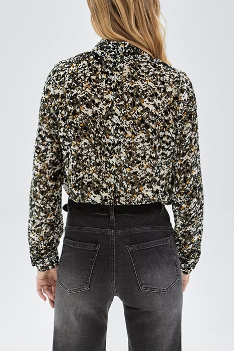 PURE EDITION- BLACK TACHIST ROCK DÉVORÉ BLOUSE BLACK 2