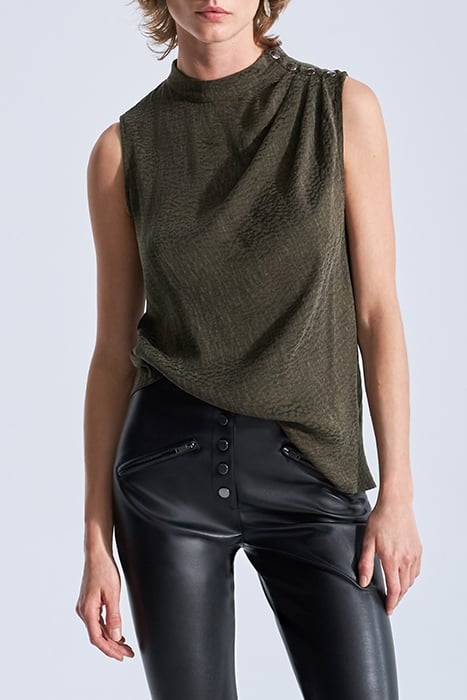 LICHEN ARMY VIBES MOTIF JACQUARD TOP LICHEN 1