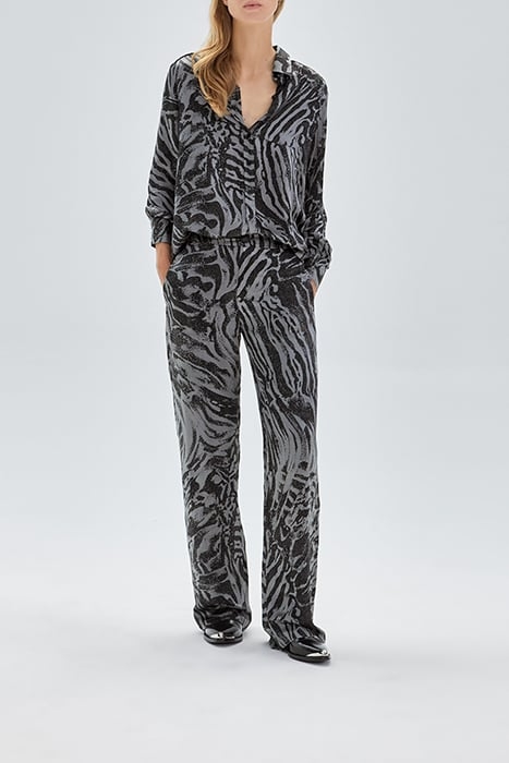 PURE EDITION- GREY ZEBRA PRINT SHIRT GREY 2