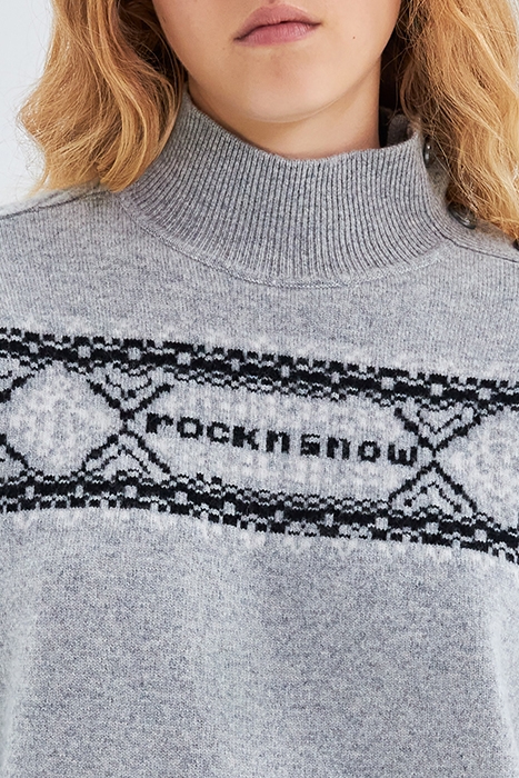 GREY SKI-STYLE JACQUARD KNIT SWEATER GREY 4