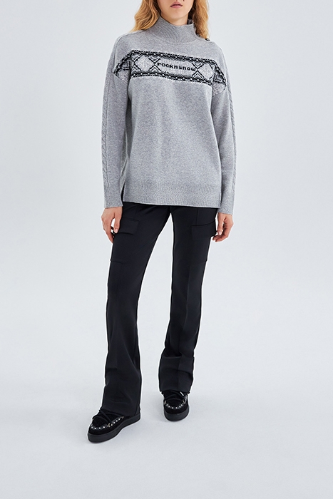 GREY SKI-STYLE JACQUARD KNIT SWEATER GREY 3