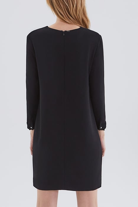 BLACK DRESS WITH METAL CHAIN ON FRONT BLACK 2