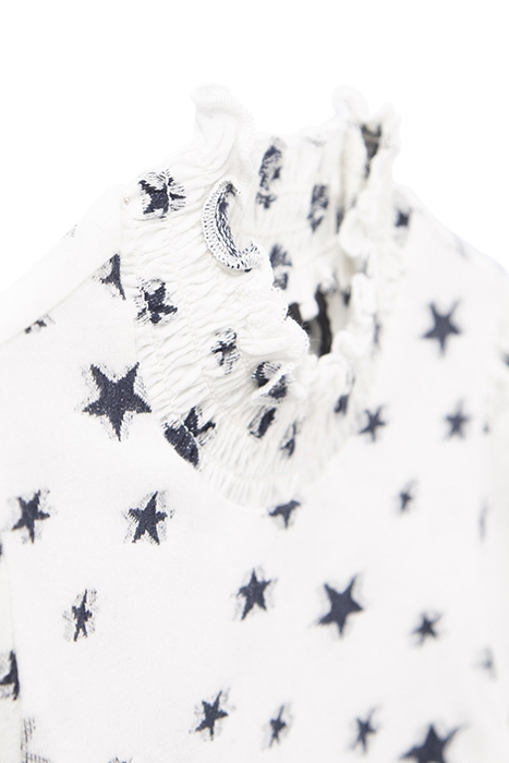GIRLS’ OFF-WHITE T-SHIRT WITH ALL-OVER STAR JACQUARD OFF-WHI 3