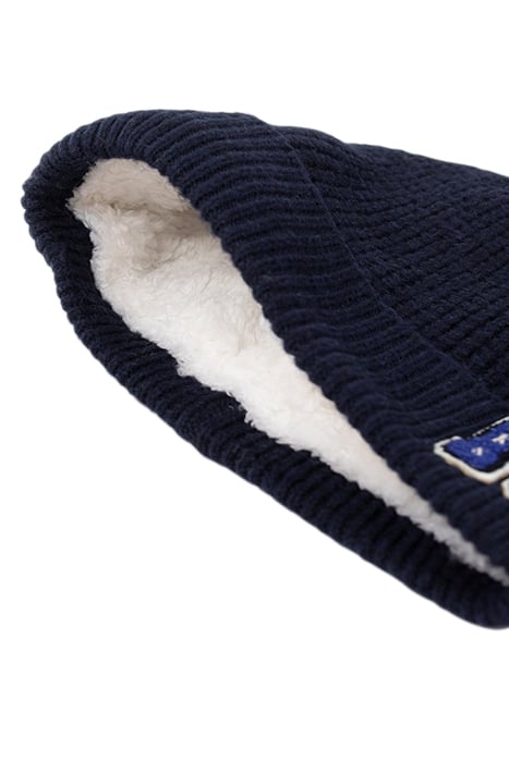 BOYS’ NAVY KNIT BEANIE WITH BOUCLETTE BADGE NAVY 5