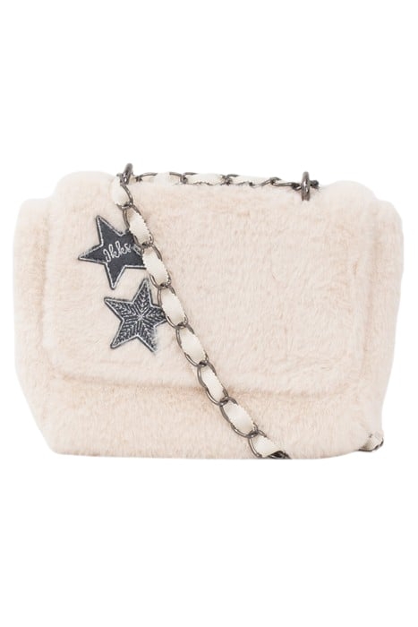 GIRLS’ PINK PLUSH HANDBAG WITH STAR BADGES BLUSH 1