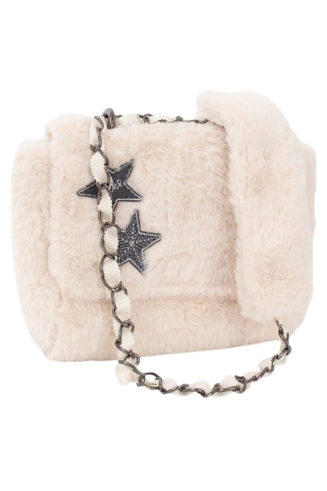 GIRLS’ PINK PLUSH HANDBAG WITH STAR BADGES BLUSH 3