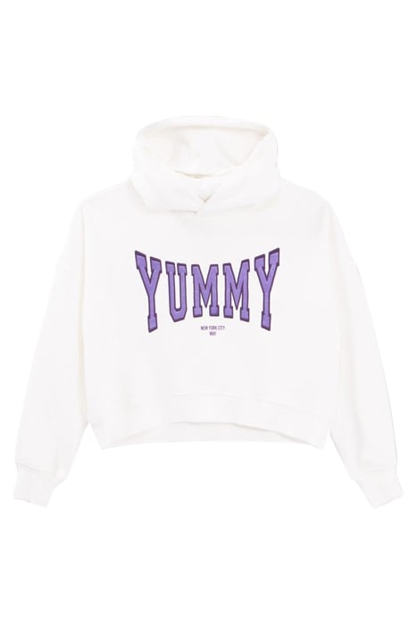 GIRLS’ OFF-WHITE HOODIE WITH EMBROIDERED XL LETTERS OFF-WHIT 1