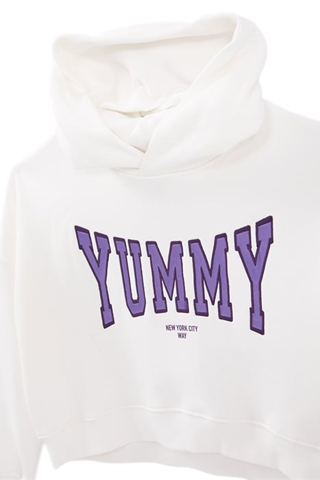 GIRLS’ OFF-WHITE HOODIE WITH EMBROIDERED XL LETTERS OFF-WHIT 4