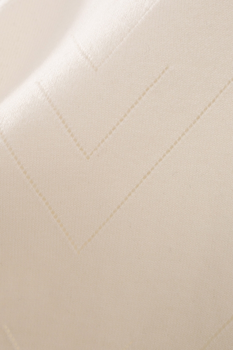 GIRL'S ECRU OPENWORK KNIT SWEATER OFF-WHITE 6