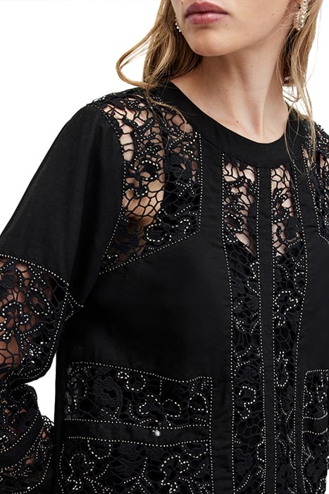 NOUSH EMB DRESS JET BLACK 6