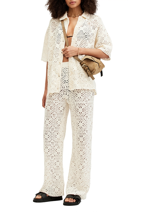 MILLY TROUSER ECRU WHITE 4