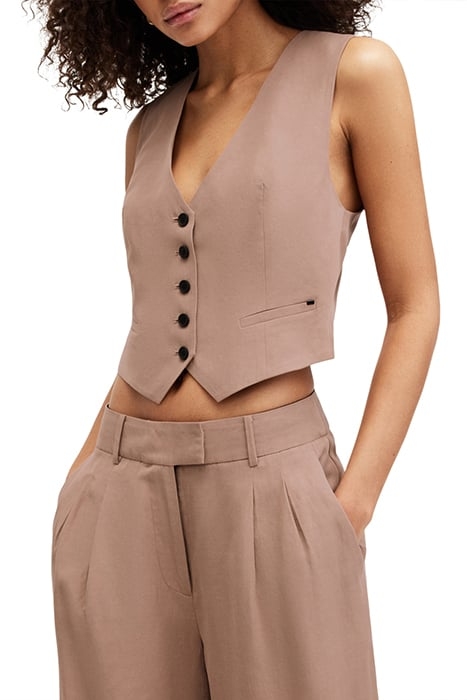 DERI LYN WAISTCOAT DOE BROWN 1