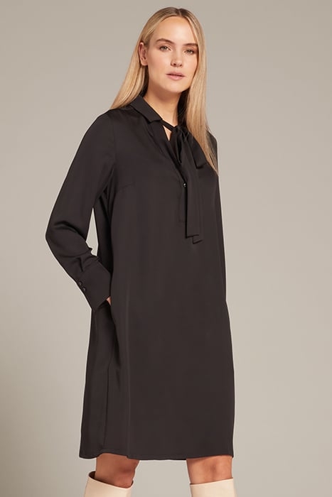 CHEMISIER DRESS WITH SASH BLACK 1