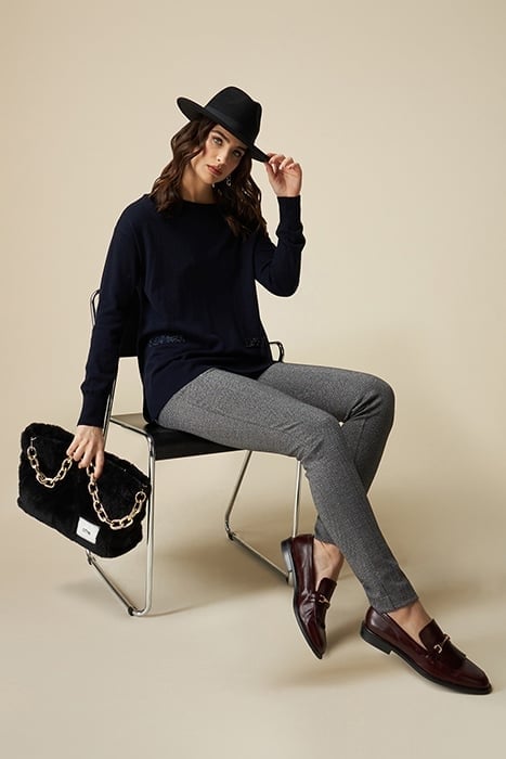 Lurex chevron fabric skinny trousers 3