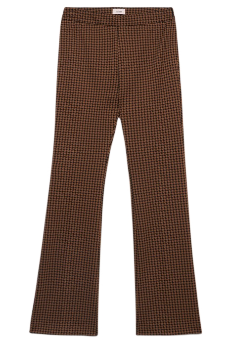 FLARED TROUSERS IN PATTERNED MILANO STITCH NATURAL 3