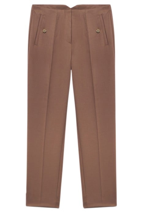 LEATHER EFFECT JOGGERS WITH CHAIN DETAIL NATURAL 3