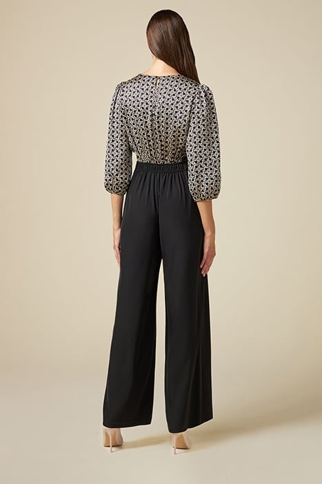 JUMPSUIT WITH PATTERNED PART WHITE 2