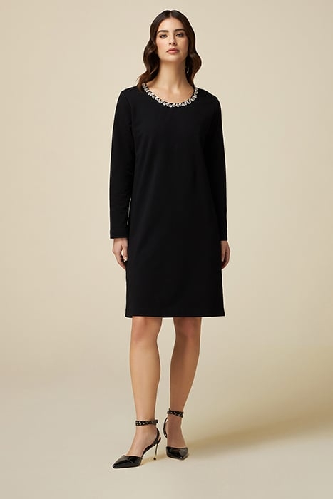 Plush dress with jewel embroidery 1