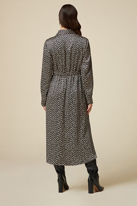 Patterned satin chemisier dress 2