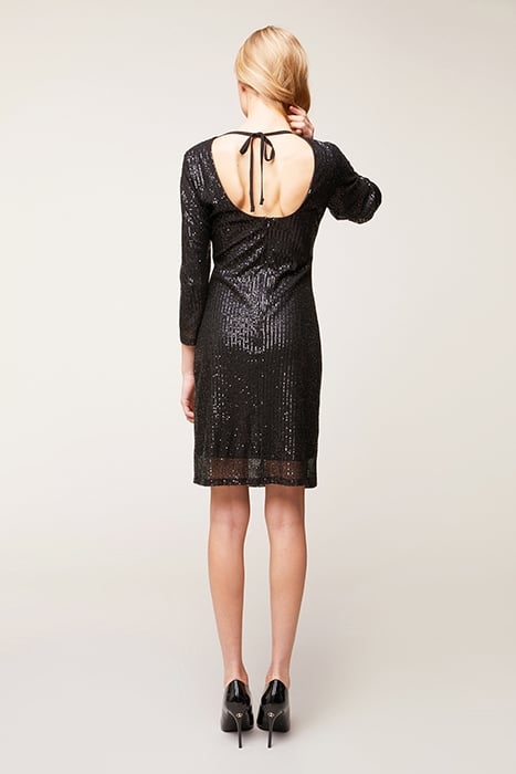 SHORT FULL SEQUIN DRESS BLACK 2