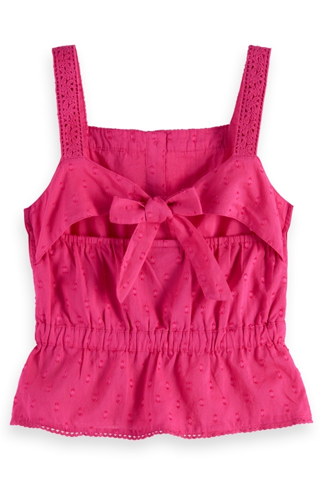 SLEEVELESS CLIP JACQUARD TOP FUN FUCHSIA 2