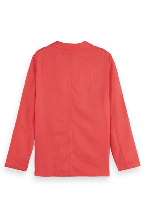 BOXY UNLINED SINGLE BREASTED BLAZER FIERY ROSE 2