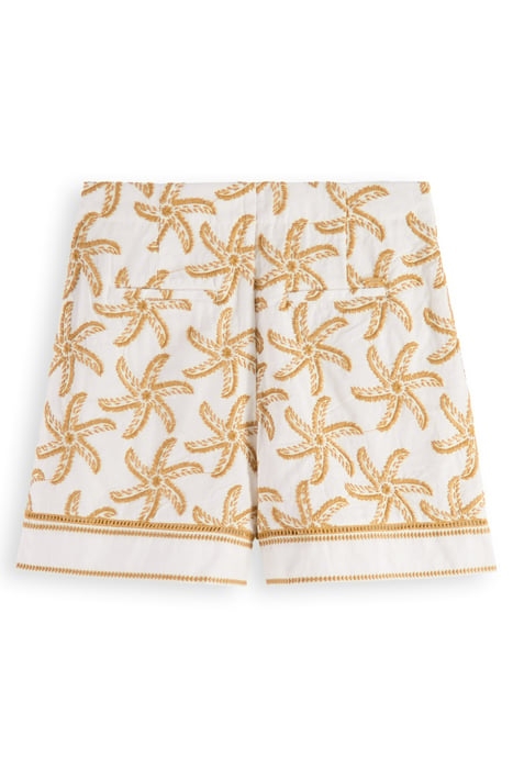 STARFISH EMBROIDERED HIGH-RISE LINEN SHORT STARFISH EMBROIDE 4