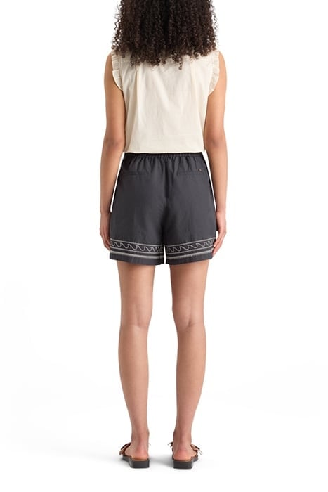 PALM EMBROIDERED HIGH RISE LINEN SHORT ANTRA 2