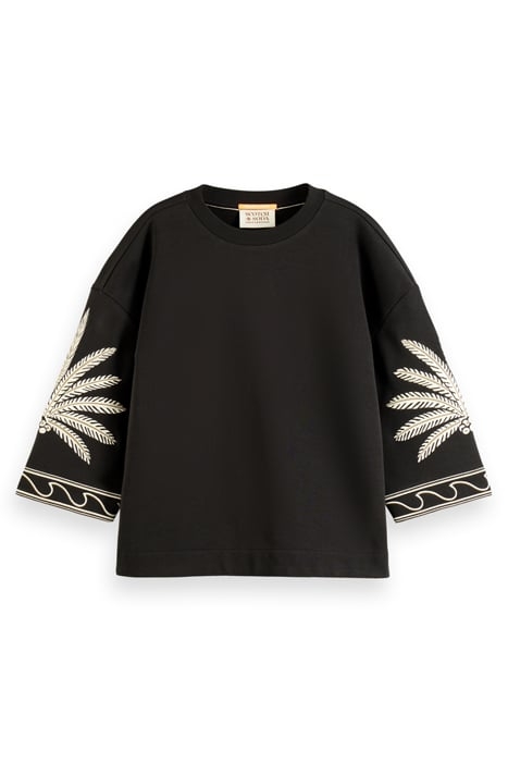 EMBROIDERED SWEATSHIRT EVENING BLACK 1