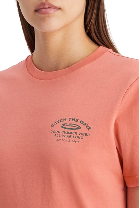 REGULAR FIT LEFT CHEST ARTWORK T-SHIRT PEACHY 6