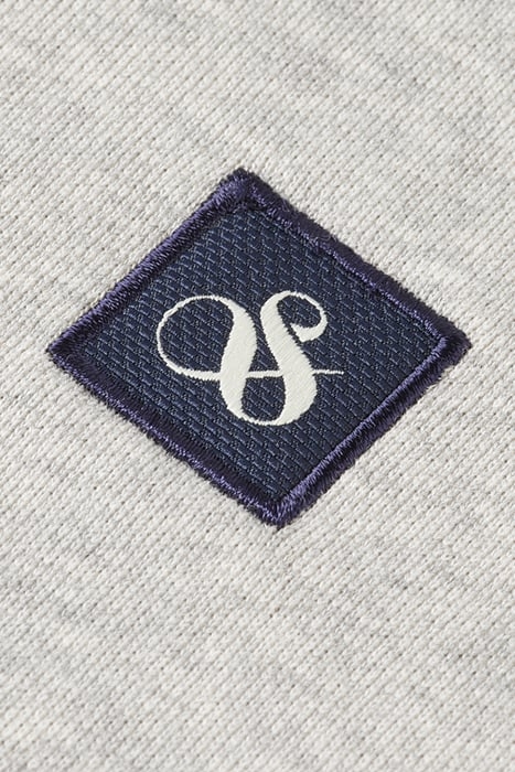 ESSENTIAL LOGO BADGE ZIP-THROU GREY MELANGE 3