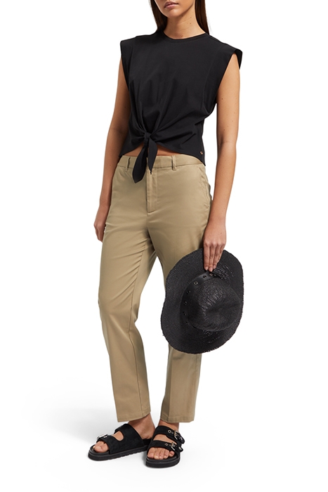 SLEEVELESS KNOTTED T-SHIRT BLACK 3