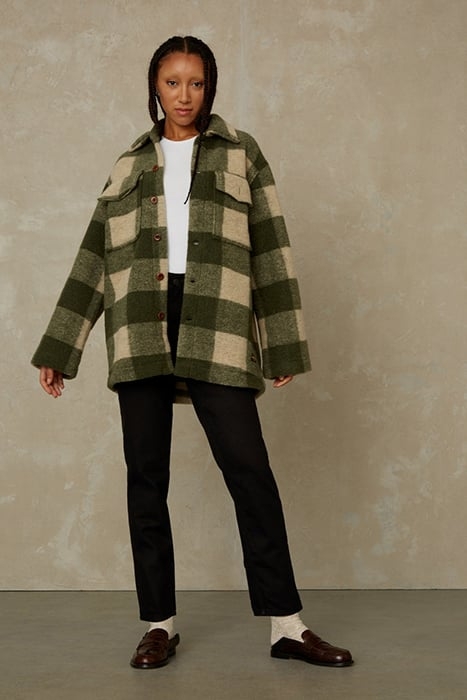 CAROLINE CROPPED ECO RECYCLED BLACK WORN 2