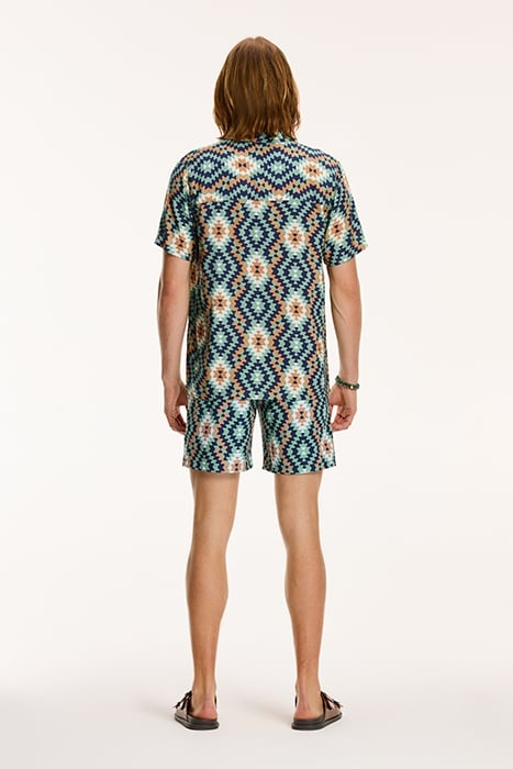 MAYAN GEO SHIRT LIGHT MOSS GREEN 4