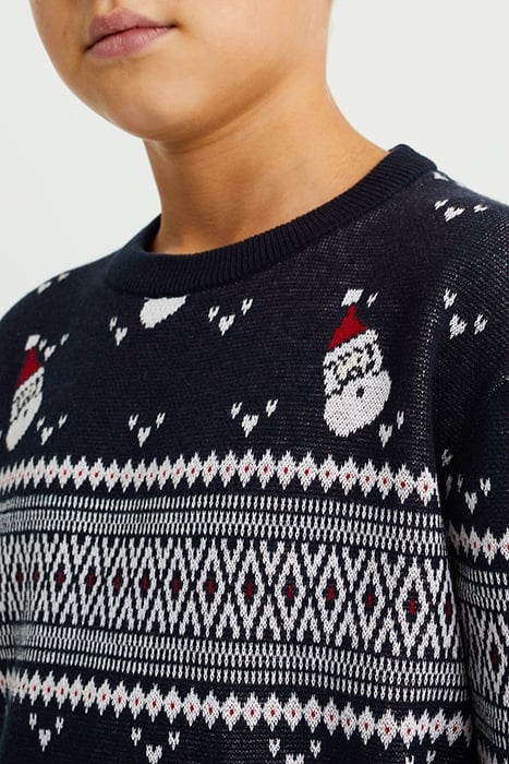 KNITTED PULLOVER NAVY BLUE 5