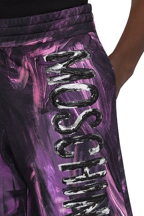 PAINTING FLEECE SHORTS PURPLE 4