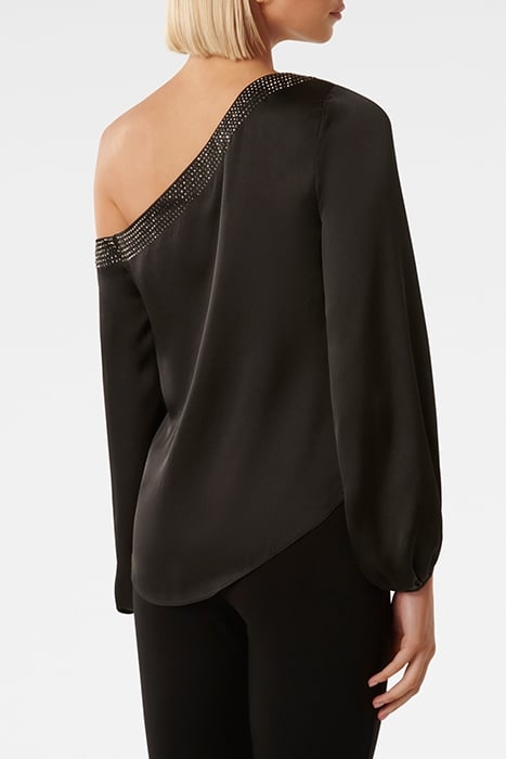 ANYA ASYMMETRIC EMBELLISHED TOP BLACK 2