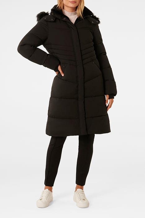 GRACE LONGLINE PUFFER COAT BLACK 3