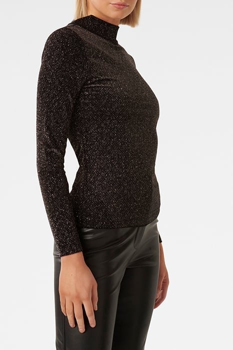 MARINA VELVET HIGH NECK TOP BLACK 5