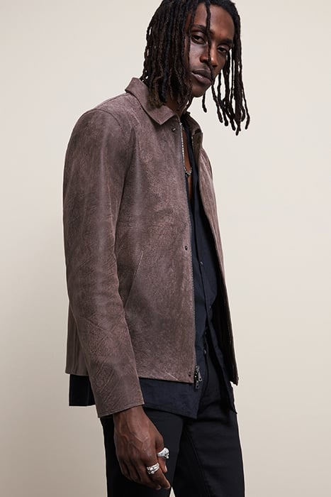 SLIM FIT CONCEALED ZIP PLACKET JACKET WI PLUM WOOD 2