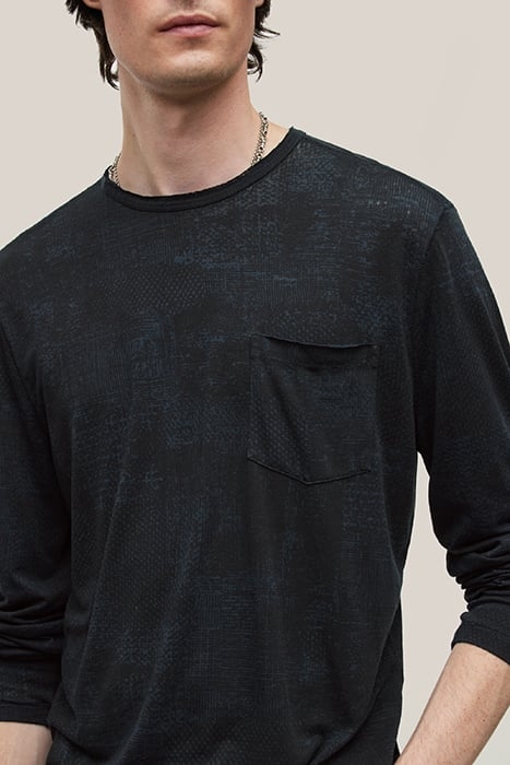 ATKINS LS CHIPPED WALL PRINTED BURNOUT C OFFICER BLUE 2