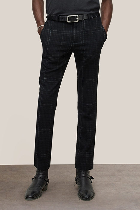 SLIM FIT PANTS WITH WELT HIP POCKET AND BLACK 1
