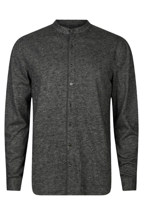 FULTON REGULAR FIT LS BAND SHIRT IN MELA IRON GREY 1
