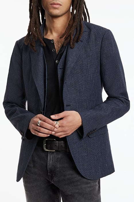 SLIM FIT NOTCH LAPEL JACKET WITH FLAP PO INK BLUE 1