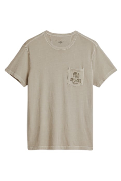 SS CREW POCKET TEE - HIGHSOCIETY FOSSIL GREY 2