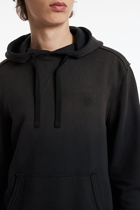 RANDAL LS OMBRE WASH PO HOODY BLACK 3