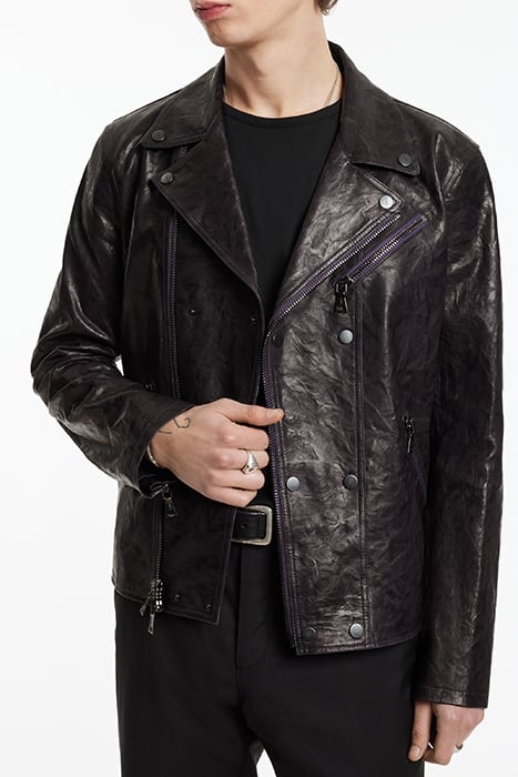 DB SNAP CLOSURE BIKER JKT PURPLE HAZE 1