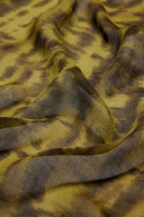 BLURRED ABSTRACT ART PRINTED SCARF CANARY 3