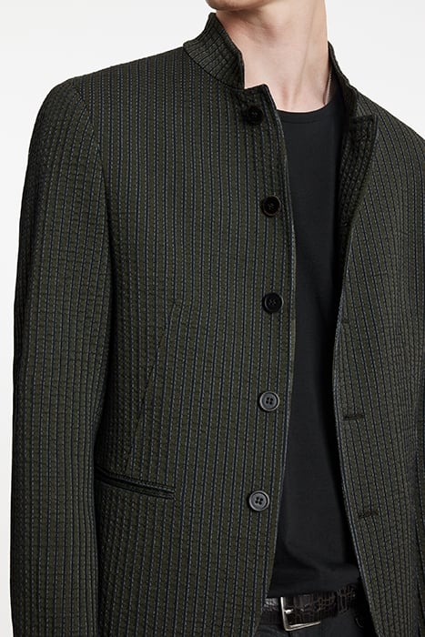 SLIM FIT TAPE BTN CLOSURE JACKET DEEP OLIVE 3